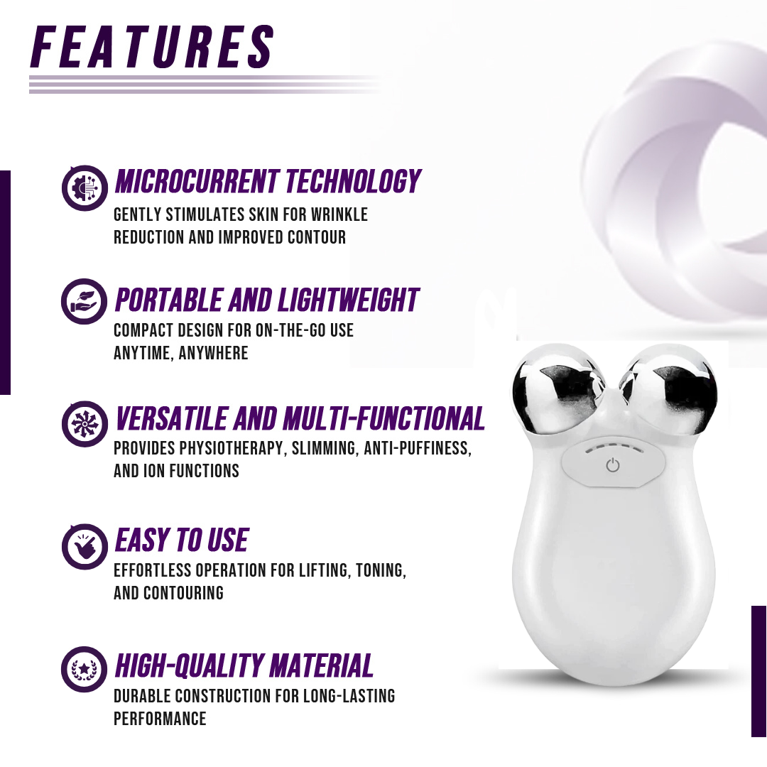 Microcurrent Facial Toning Massager | Lifting & Anti-età