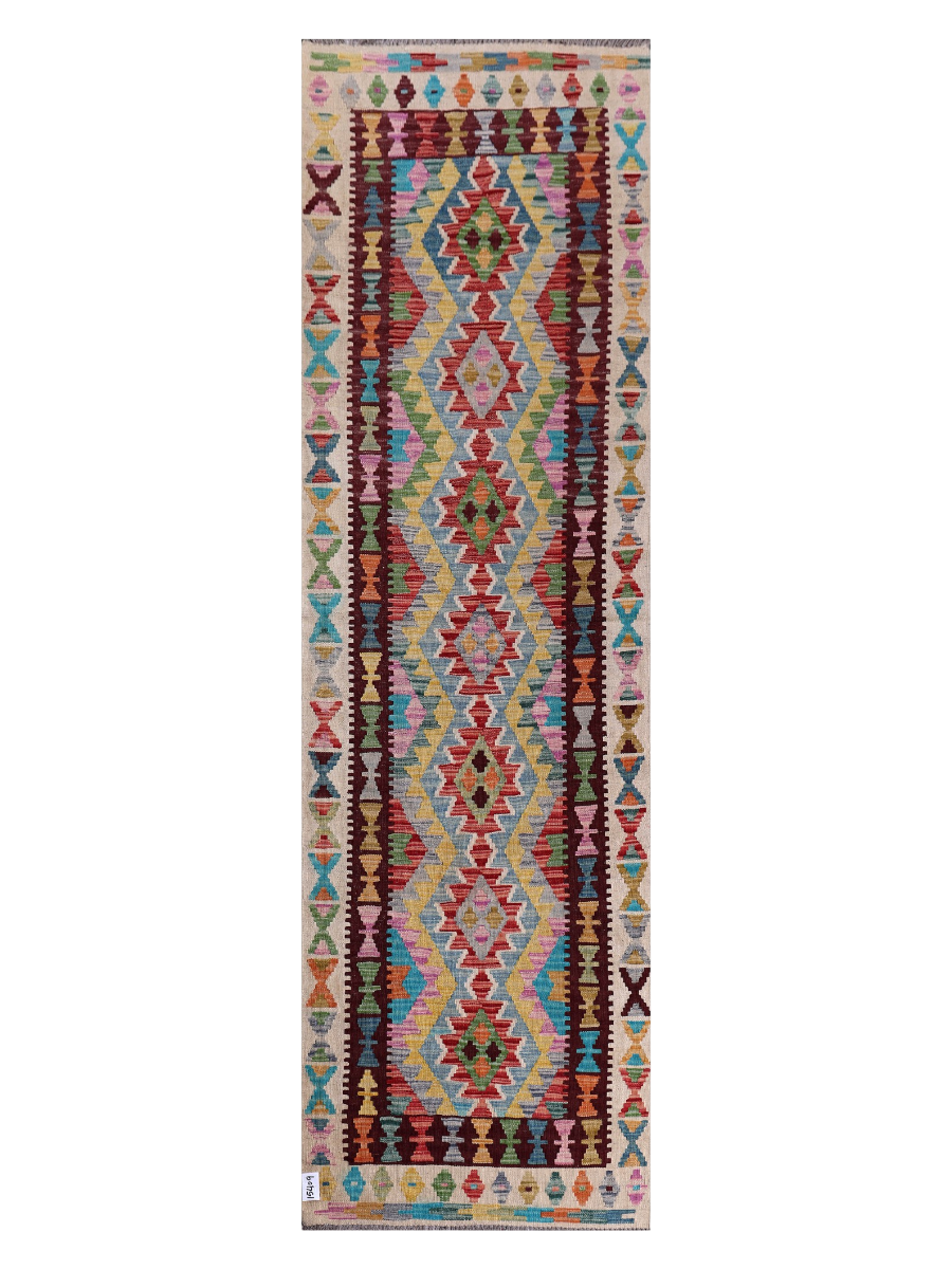 Maimana Kilim Runner - 285 × 85 cm (9'4" x 2'9")-0