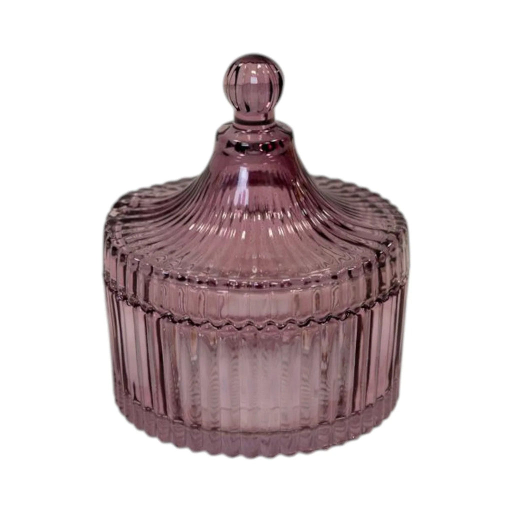 Amethyst Glass Decorative Jar L10.5cm W10.5cm H12.5cm-0