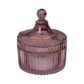 Amethyst Glass Decorative Jar L10.5cm W10.5cm H12.5cm-0