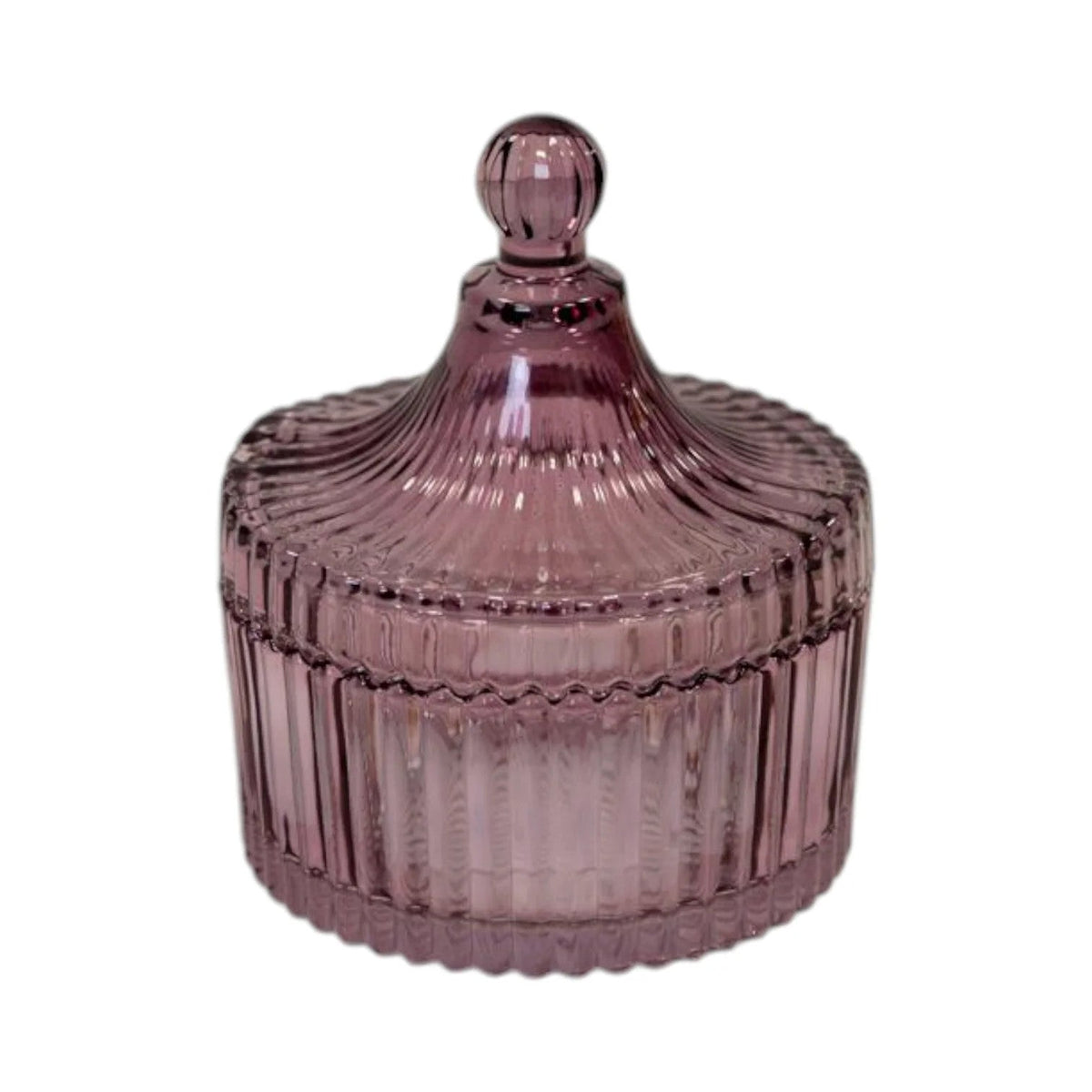 Amethyst Glass Decorative Jar L10.5cm W10.5cm H12.5cm-0