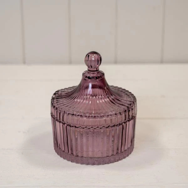Amethyst Glass Decorative Jar L10.5cm W10.5cm H12.5cm-1